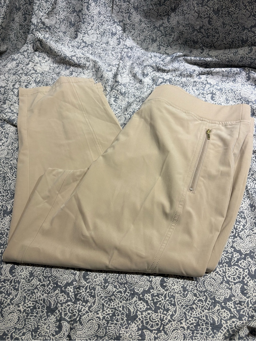 Chicoโs Zenergy tan khaki ankle active pants 2 10 12